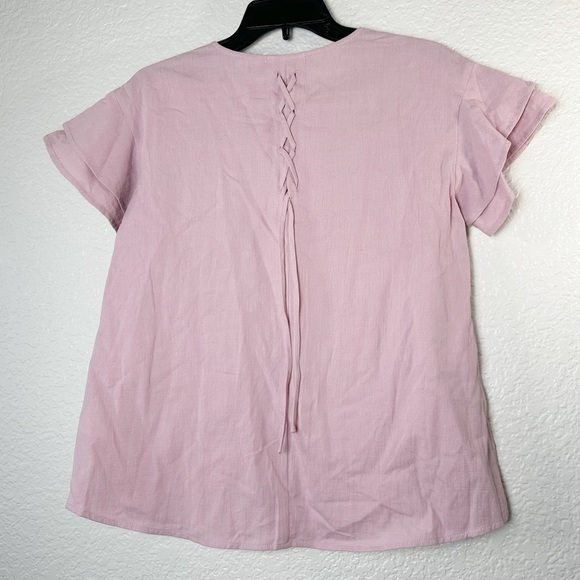 Doe & Rae Purple Blouse with Design - Picture 2 of 3